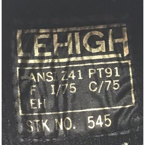 LeHigh NuGuard 75 Safety Toe EH Work Shoes Women's 6.5 Black Slip Oil Resistant - Picture 11 of 15